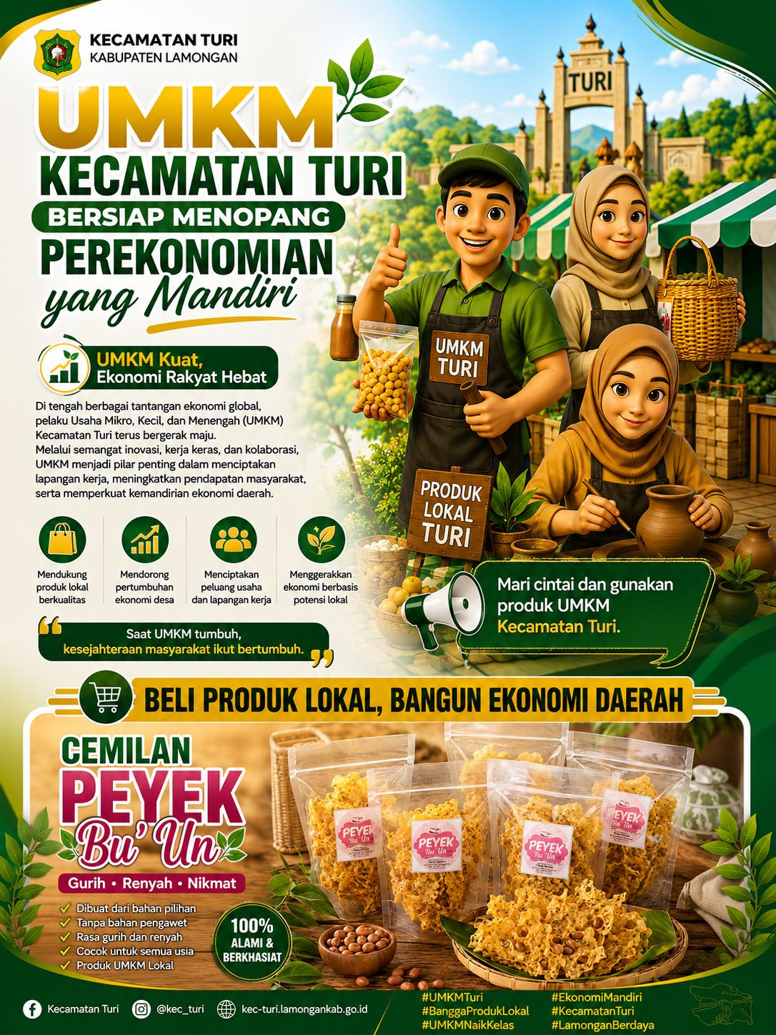 Foto: UMKM Kecamatan Turi Hadirkan Peyek Bu Un, Camilan Gurih yang Siap Temani Setiap Momen