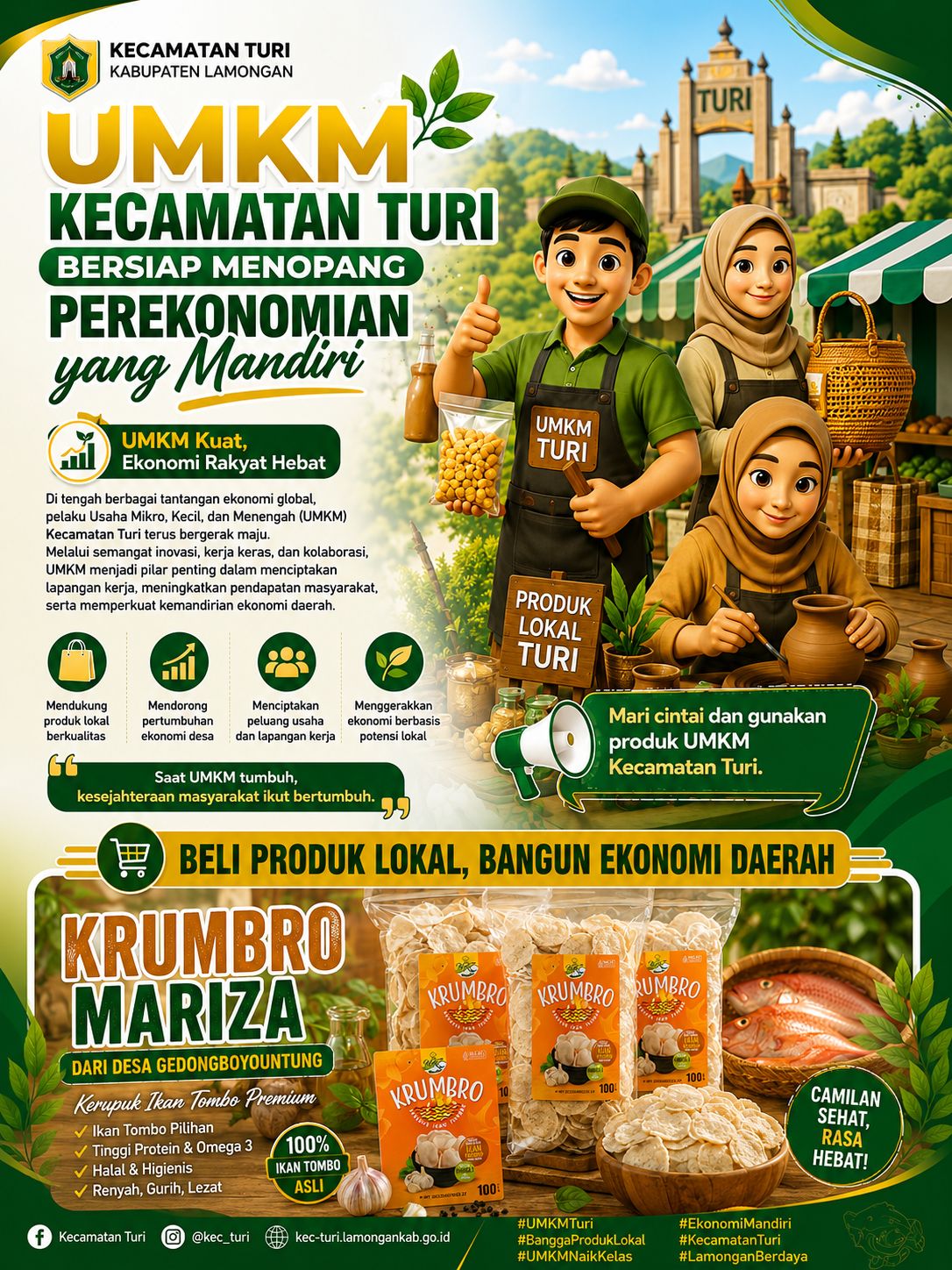 Foto: Krumbro Mariza, Camilan Unggulan Desa Gedongboyountung yang Siap Mengangkat Potensi UMKM Kecamatan Turi