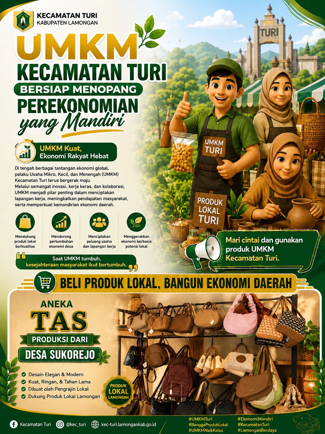Foto: UMKM Kecamatan Turi Siap Menopang Perekonomian yang Mandiri Aneka Tas Produksi Desa Sukorejo, Kreativitas Lokal yang Bernilai dan Berdaya Saing