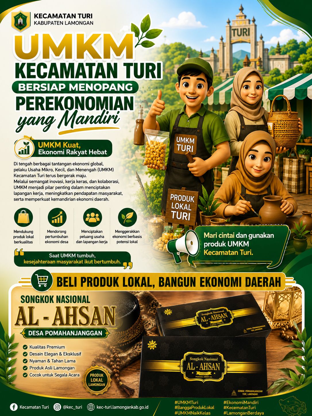 Foto: UMKM Kecamatan Turi Siap Menopang Perekonomian yang Mandiri Songkok Nasional Al-Ahsan, Produk Unggulan Desa Pomahanjanggan