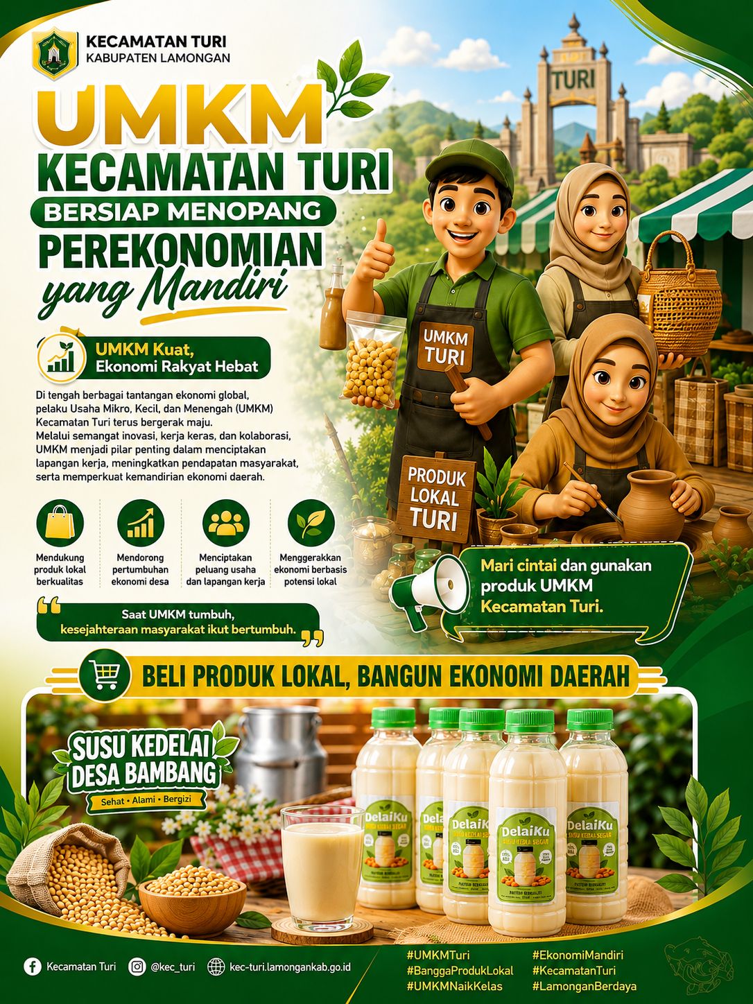 Foto: Susu Kedelai Desa Bambang, Minuman Sehat UMKM Unggulan Kecamatan Turi