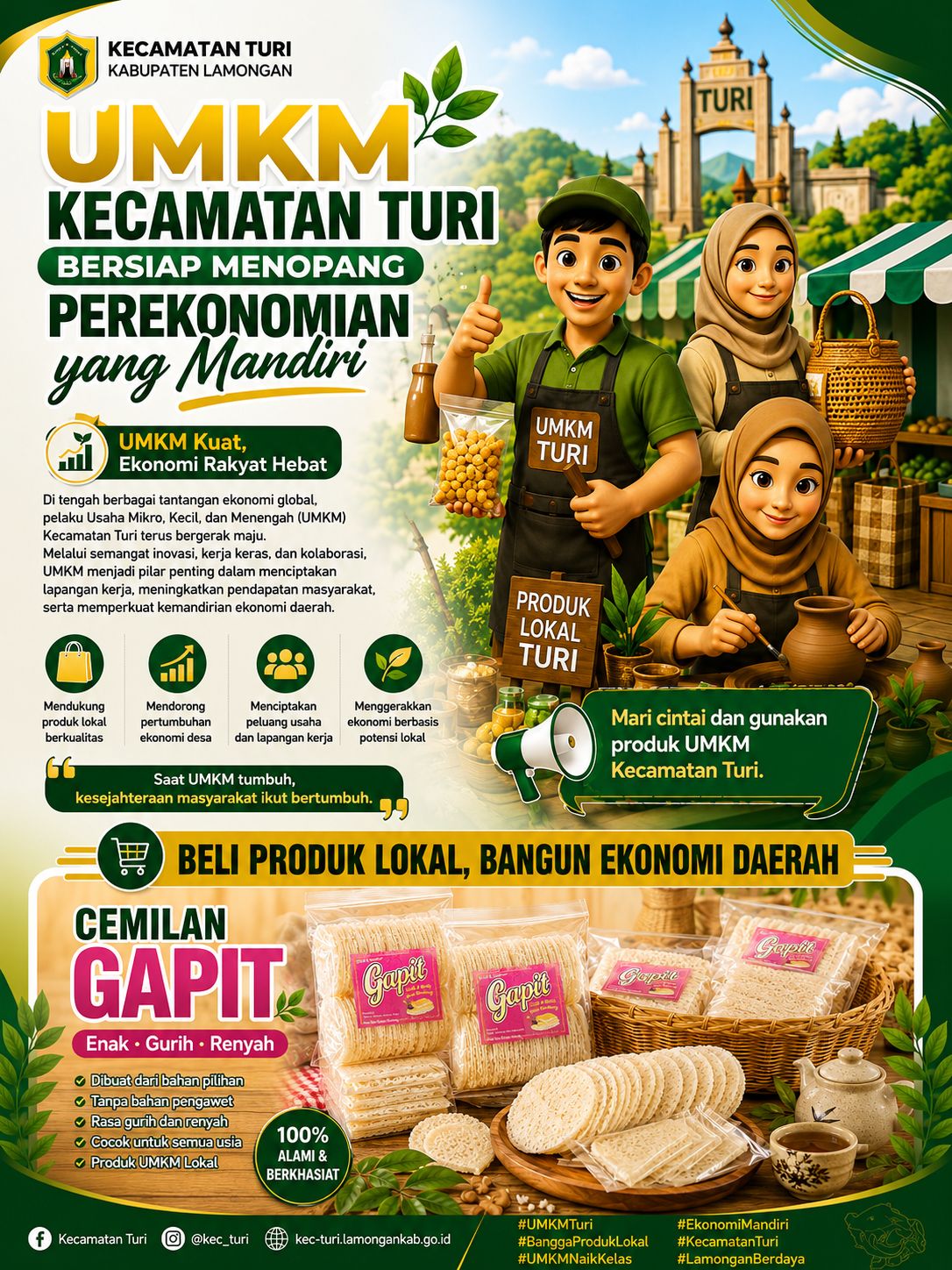 Foto: UMKM Kecamatan Turi Hadirkan Camilan Gapit, Kudapan Tradisional yang Tetap Digemari