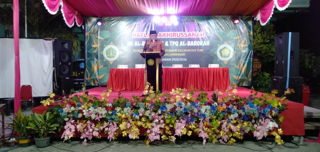 Foto: CAMAT TURI HADIRI HAFLAH AKHIRUSSANAH MI AL-BAROKAH DAN TPQ AL-BAROKAH TAHUN AJARAN 2025/2026