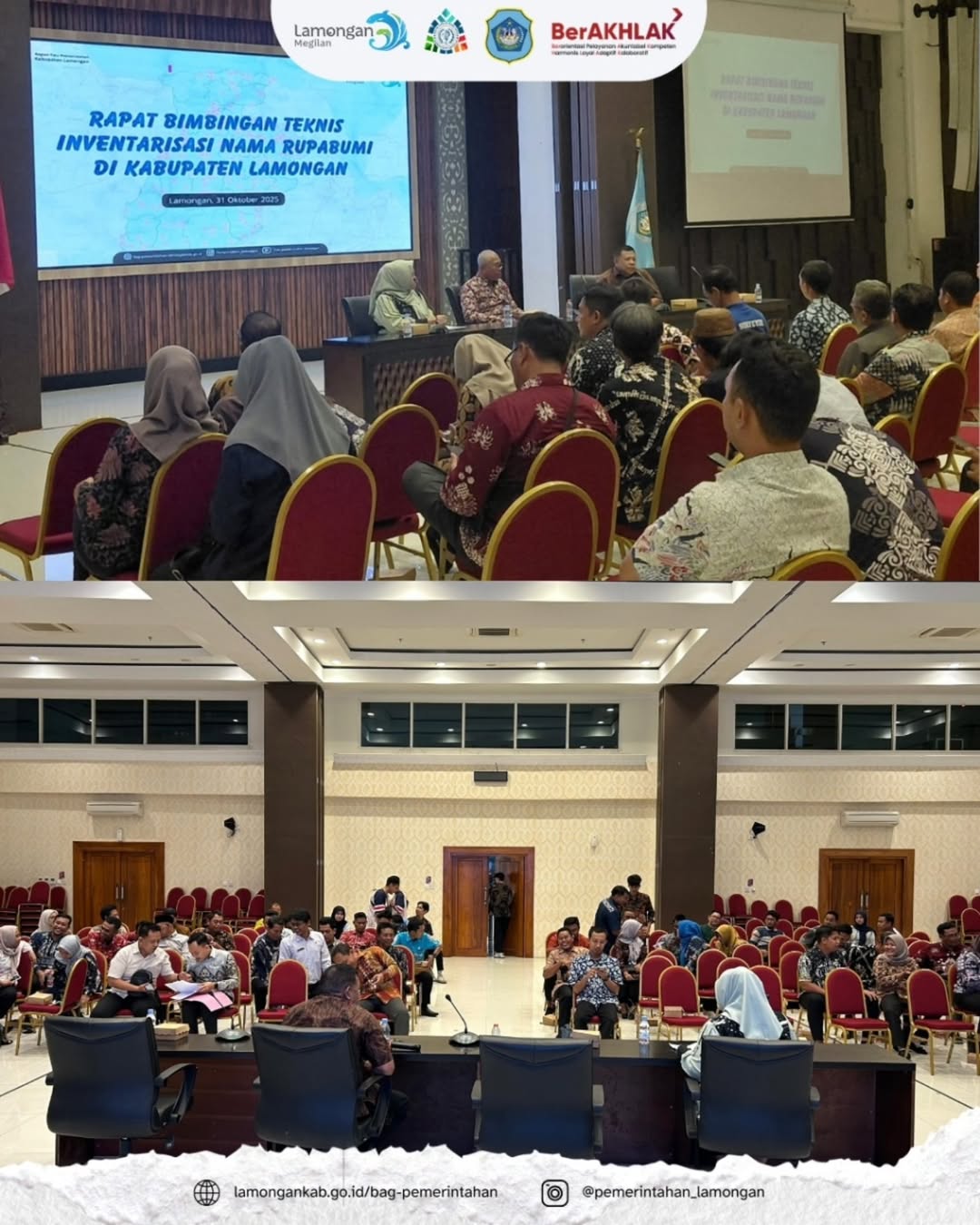 Rapat Bimbingan Teknis (BIMTEK) Inventarisasi Nama Rupabumi di Kabupaten Lamongan