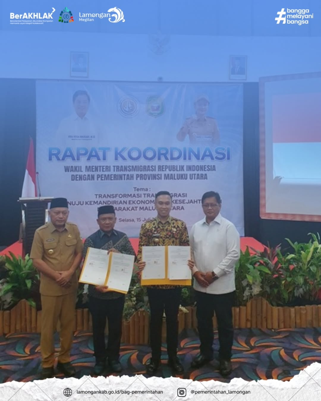 Rapat Koordinasi Wakil Menteri Transmigrasi Republik Indonesia dengan Pemerintah Provinsi Maluku Utara
