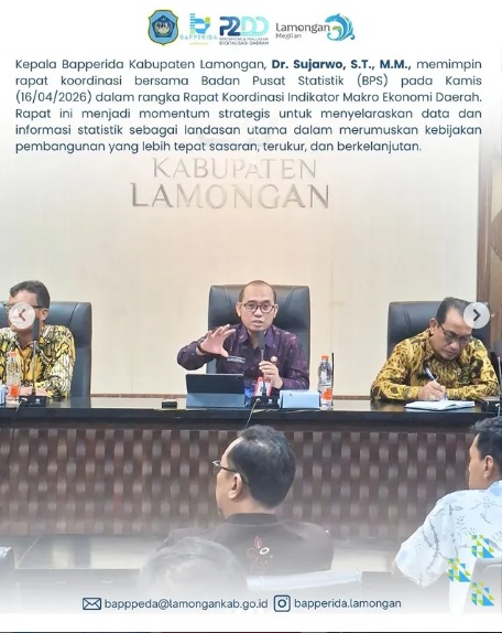 RAPAT KOORDINASI INDIKATOR MAKRO EKONOMI DAERAH DAN DATA PROGRAM STRATEGIS LAMONGAN