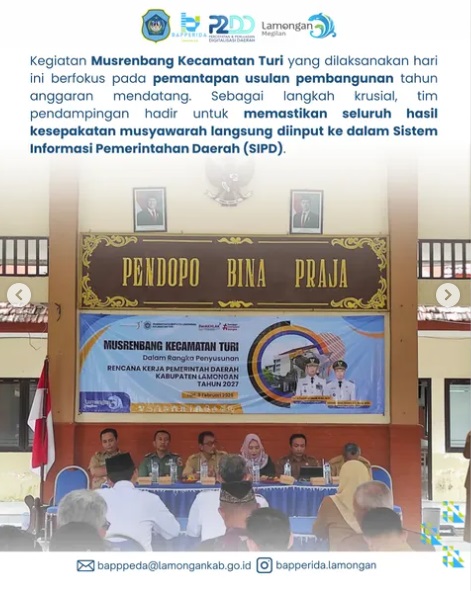 Sinergi Musrenbang Kecamatan Turi Memastikan Aspirasi Terakomodasi Dalam SIPD