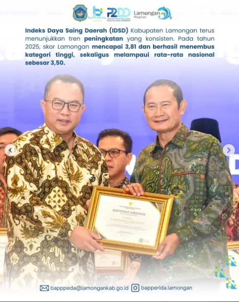 IDSD LAMONGAN 2025 TEMBUS KATEGORI TINGGI, LAMPAUI RATA-RATA NASIONAL