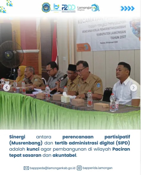 Bapperida Kawal Hasil Musrenbang Paciran Lewat Digitalisasi SIPD