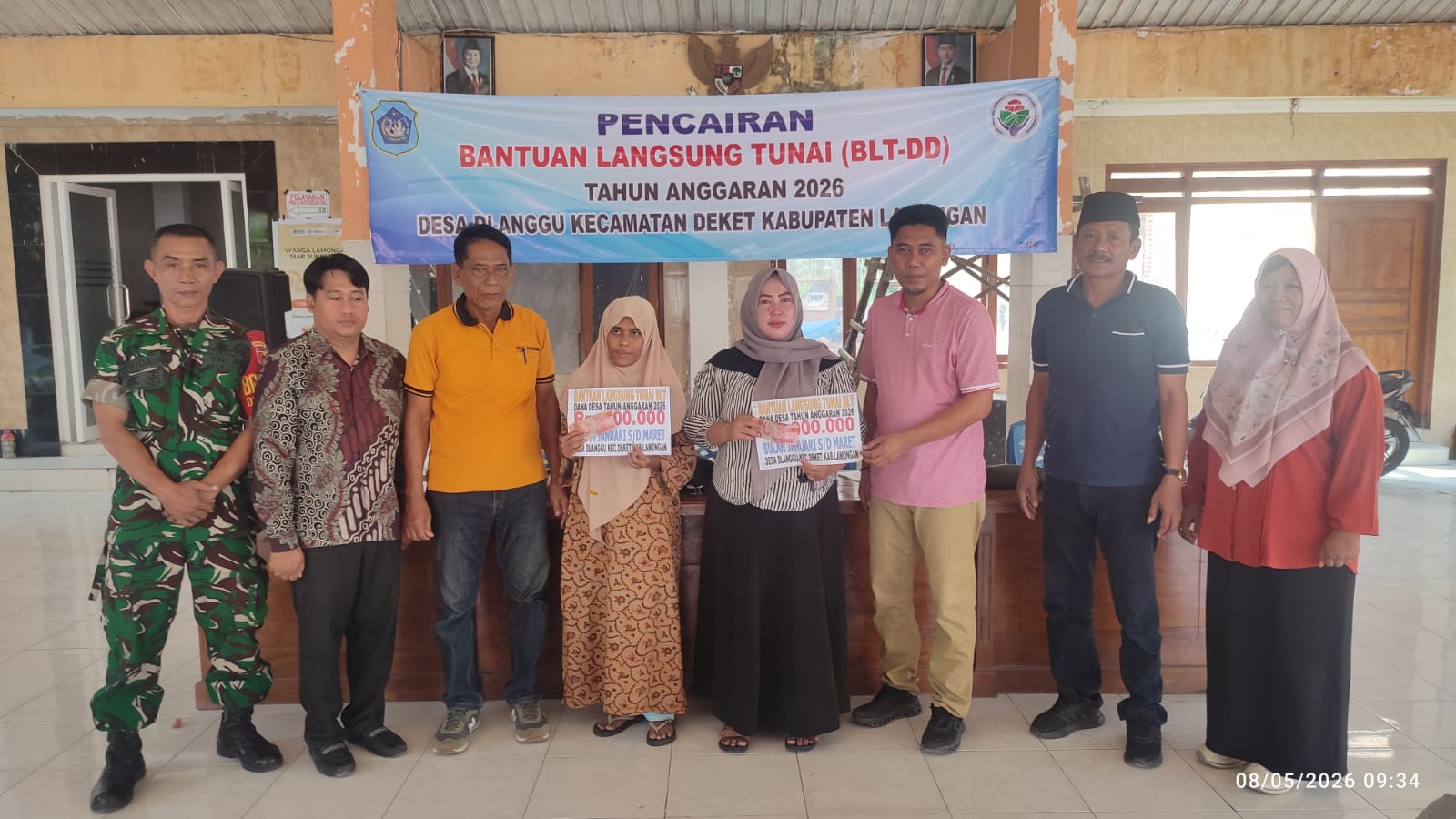 Penerimaan BLT DD Bulan Januari - Maret 2026 Ds. Dlanggu