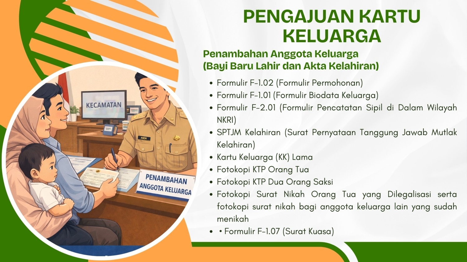Pengajuan Kartu Keluarga (Penambahan Anggota Keluarga)
