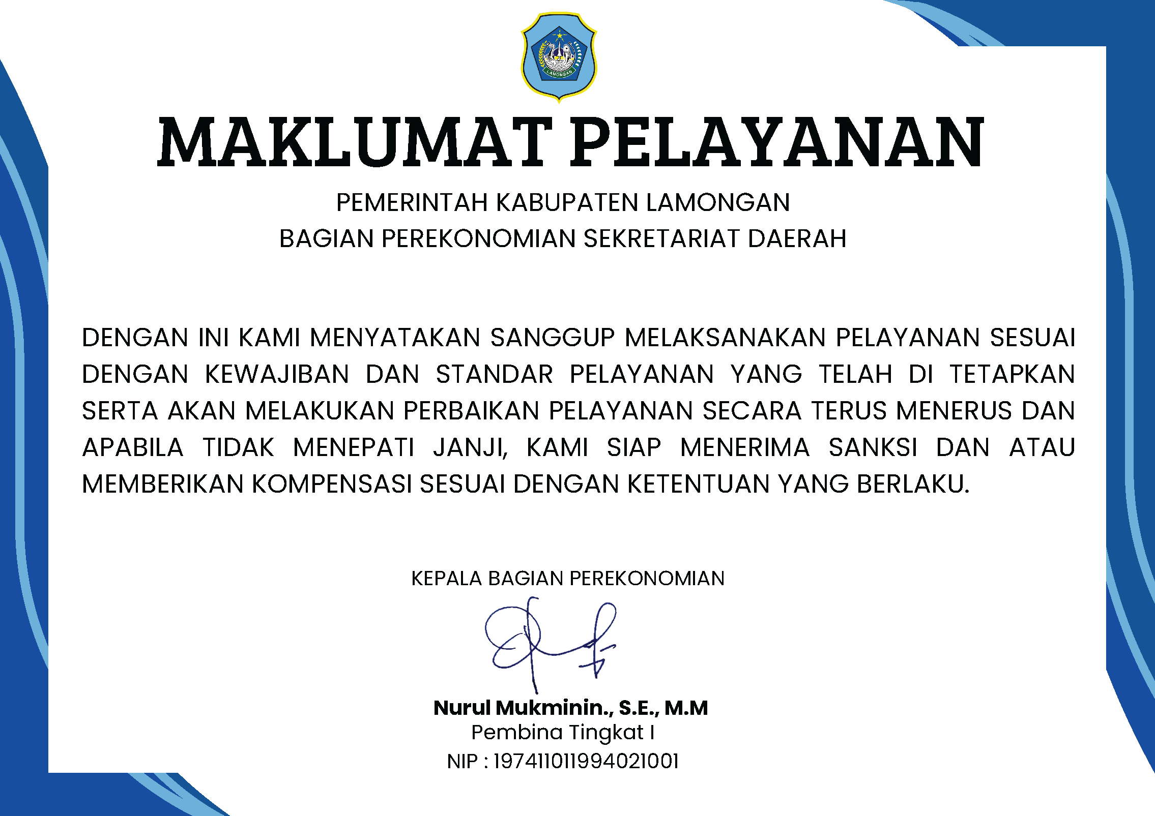 Maklumat Pelayanan