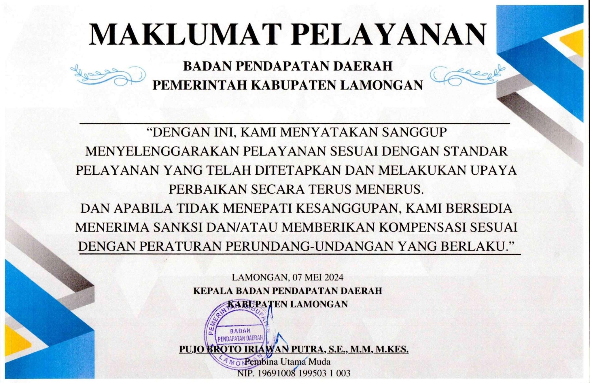 Maklumat Pelayanan