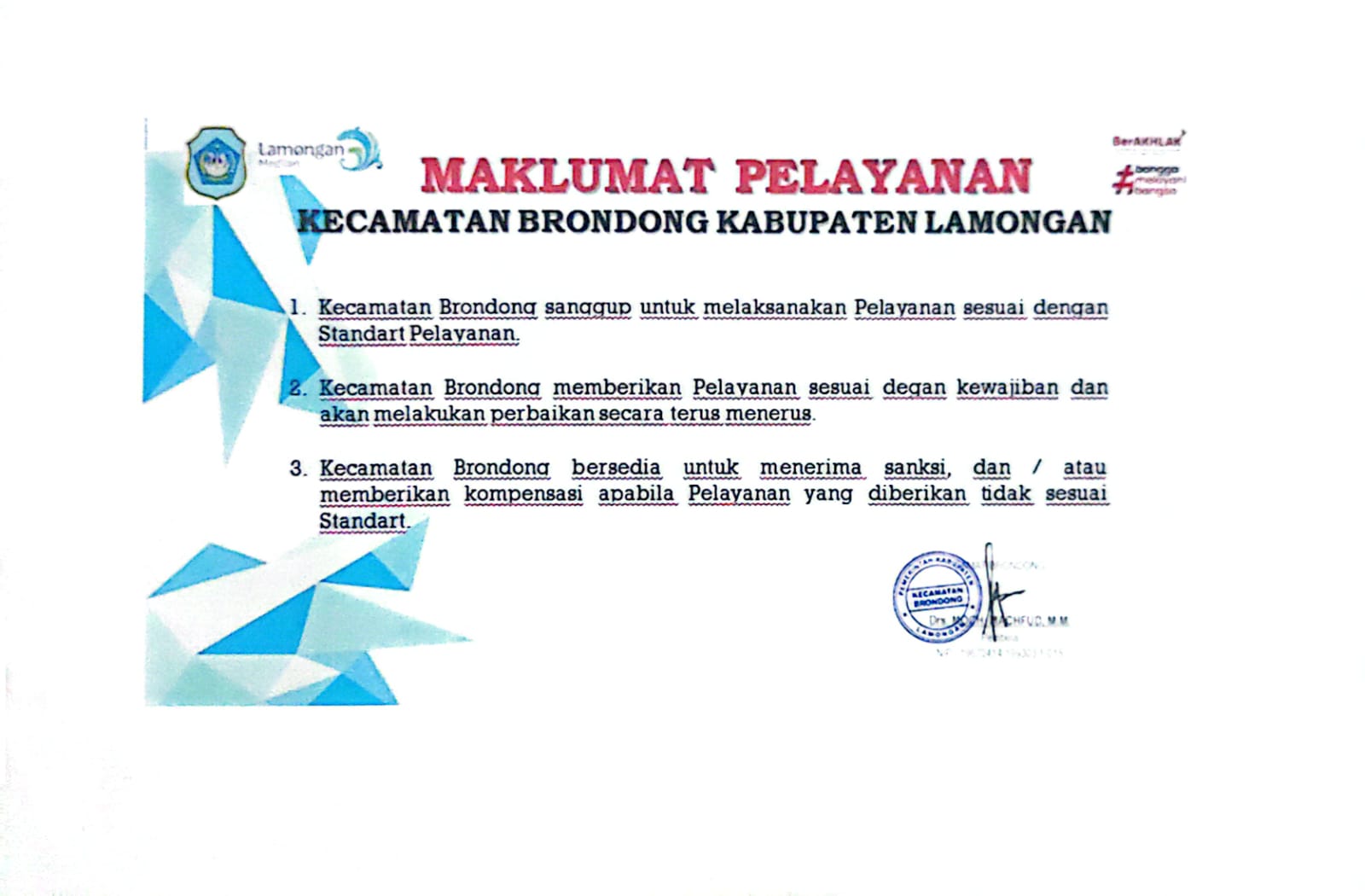 Maklumat Pelayanan