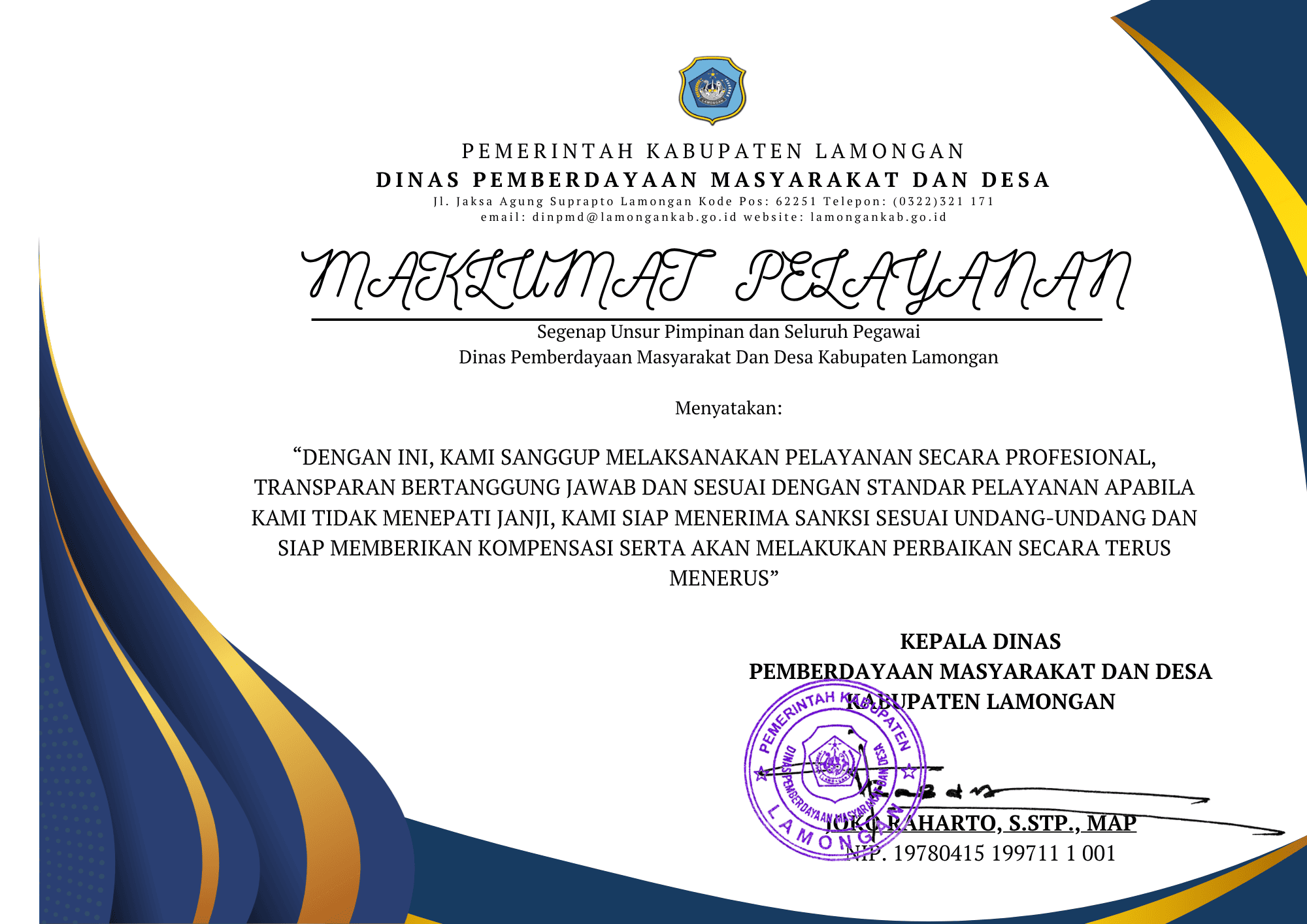 Maklumat Pelayanan