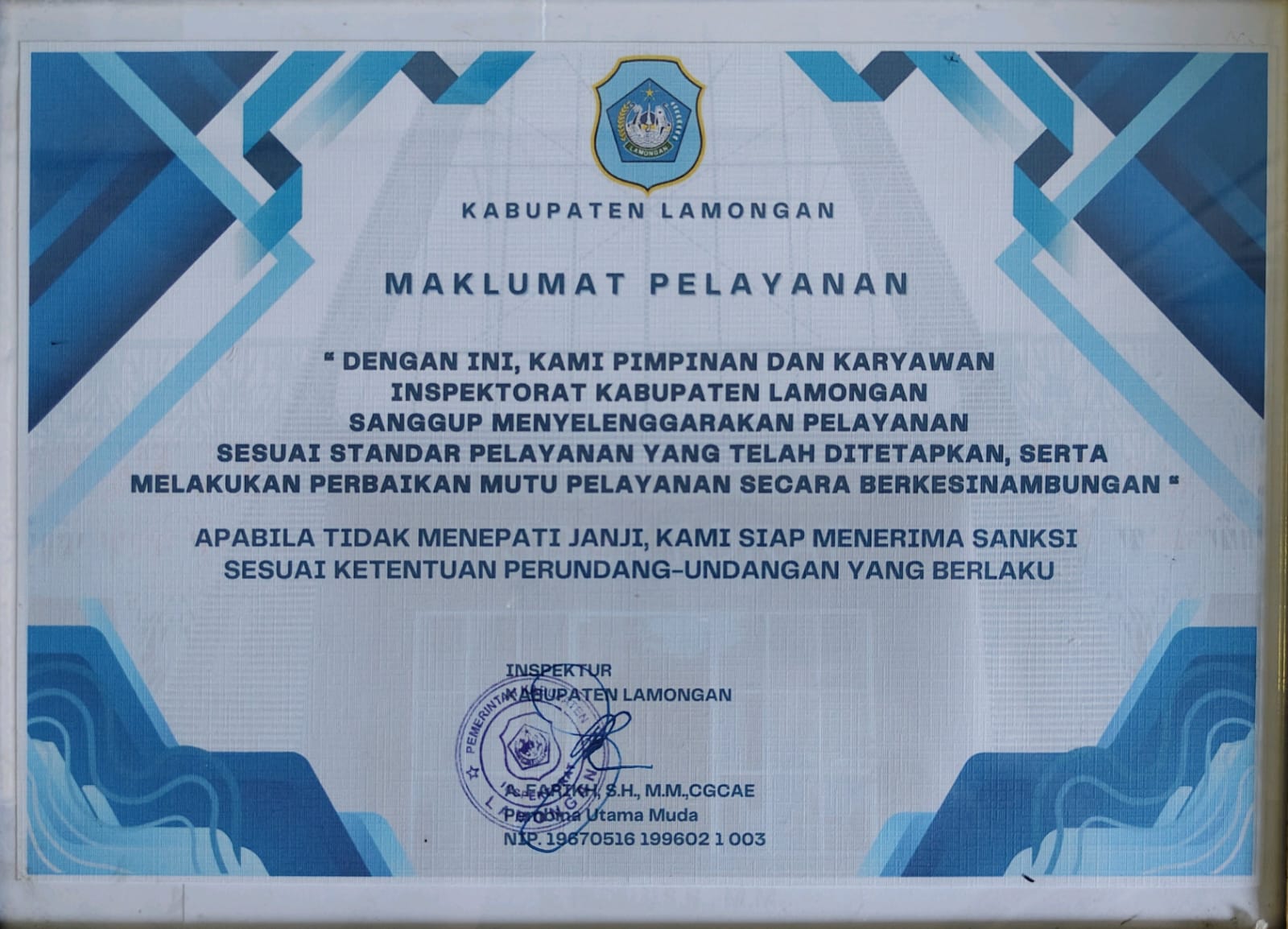 Maklumat Pelayanan