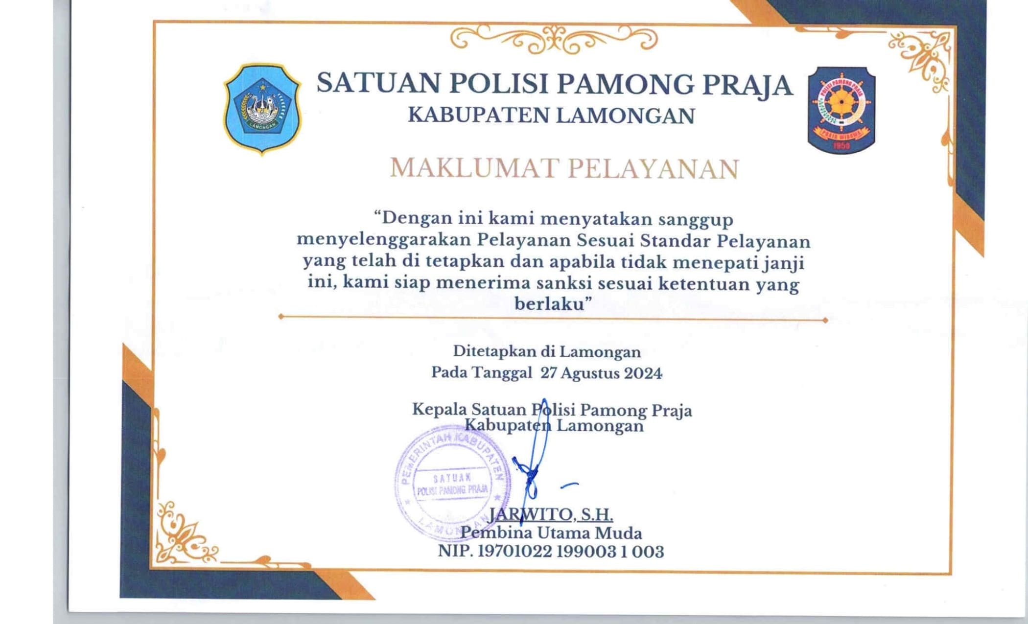 Maklumat Pelayanan