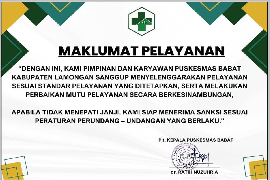 Maklumat Pelayanan