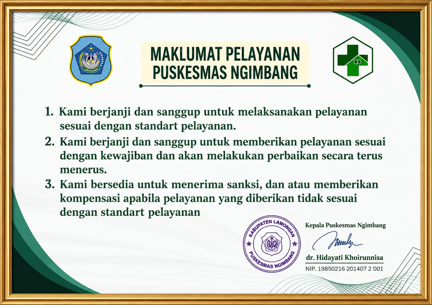 Maklumat Pelayanan