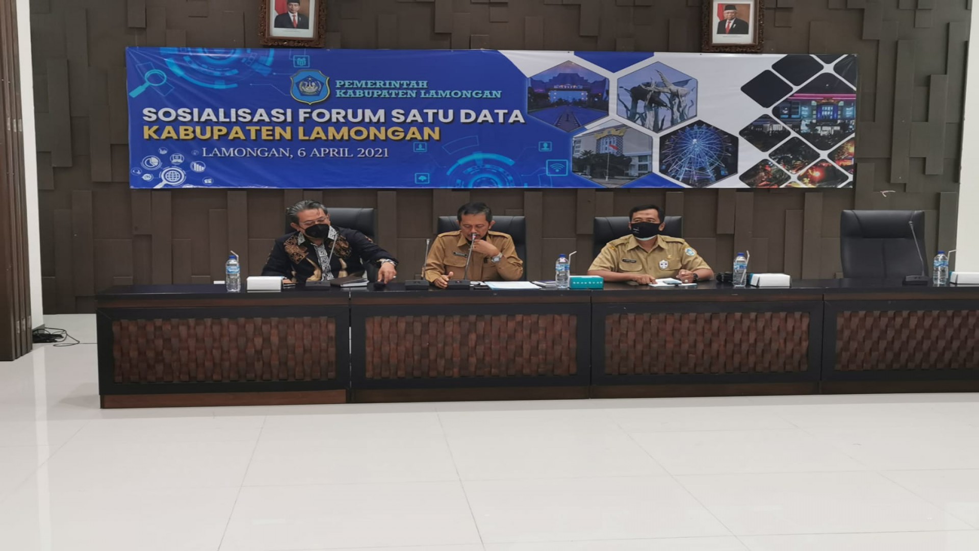 Kegiatan Sosialisasi Forum Satu Data Kabupaten Lamongan, Senin (6/4/2021).