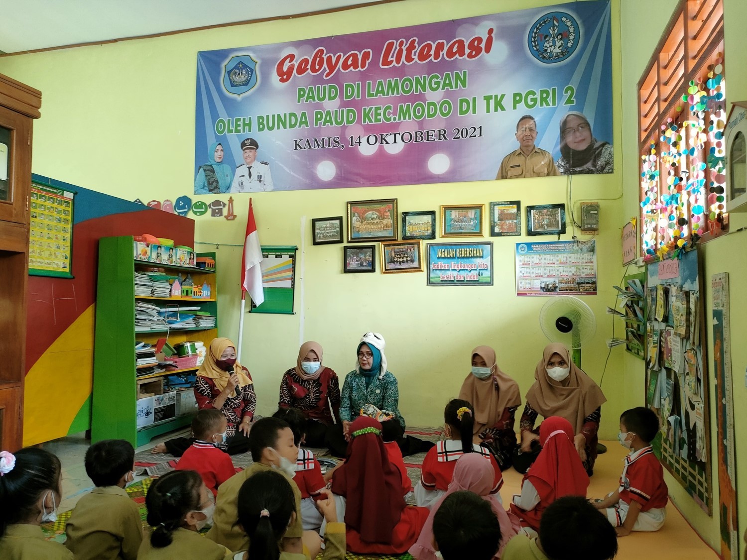 Gebyar Literasi oleh Bunda PAUD Kecamatan Modo di TK PGRI 2